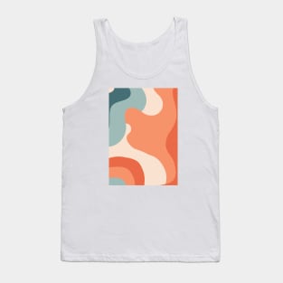 Colorful Retro Waves 1, Swirl Tank Top